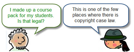There is caselaw related to course packs and copyright